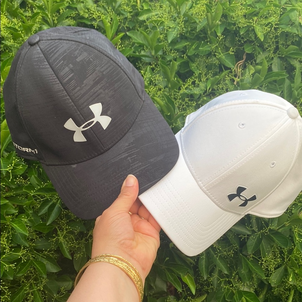 Under Armour Black and White Hat Duo